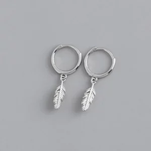 Silver Feather Earrings